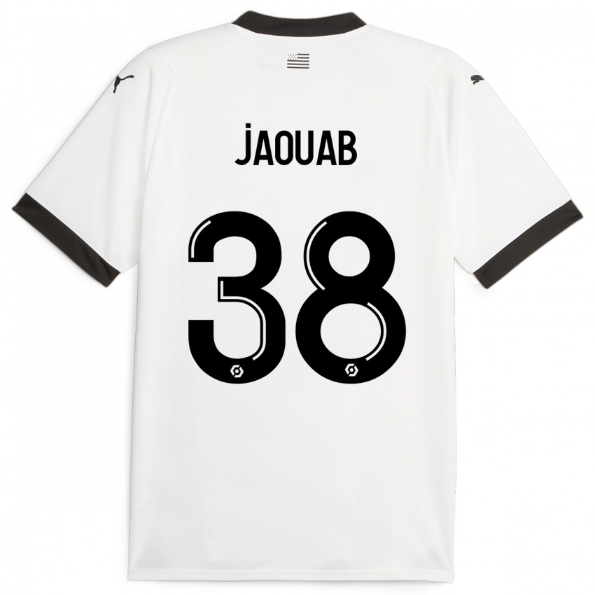 Kvinder Mohamed Jaouab #38 Hvid Udebane Spillertrøjer 2023/24 Trøje T-Shirt