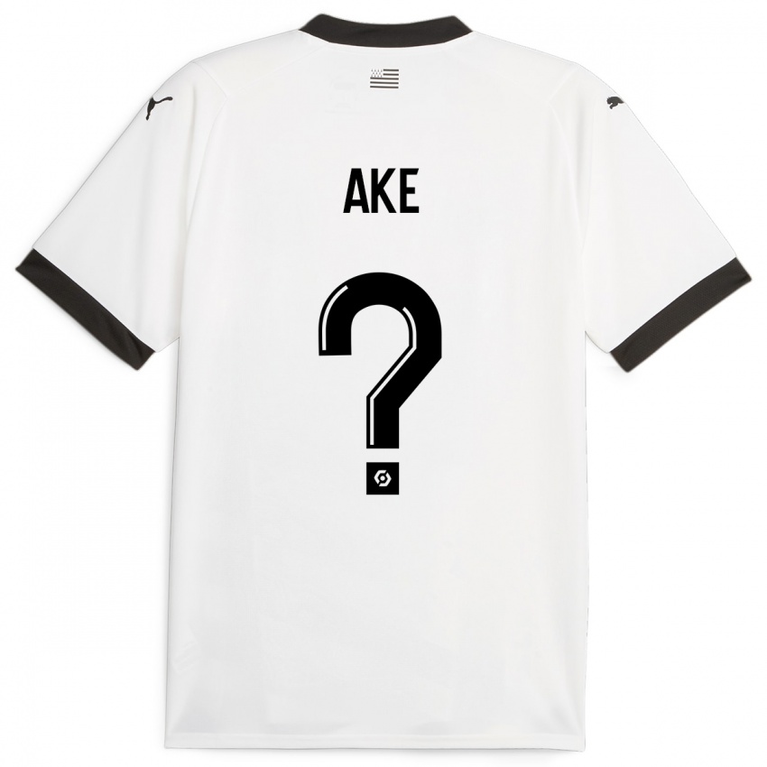 Kvinder Junior Ake #0 Hvid Udebane Spillertrøjer 2023/24 Trøje T-Shirt