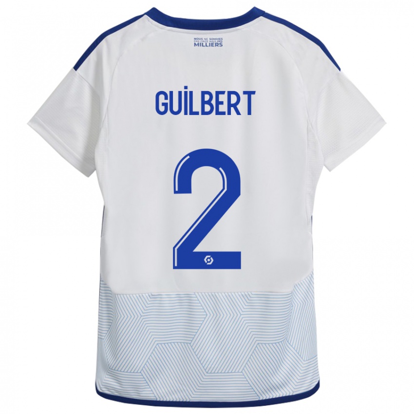 Kvinder Frédéric Guilbert #2 Hvid Udebane Spillertrøjer 2023/24 Trøje T-Shirt
