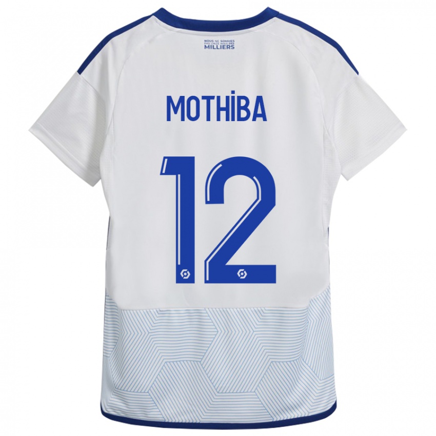 Kvinder Lebo Mothiba #12 Hvid Udebane Spillertrøjer 2023/24 Trøje T-Shirt