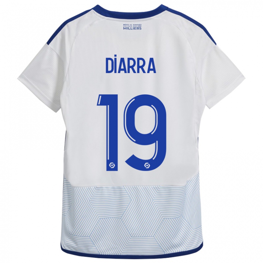 Kvinder Habib Diarra #19 Hvid Udebane Spillertrøjer 2023/24 Trøje T-Shirt