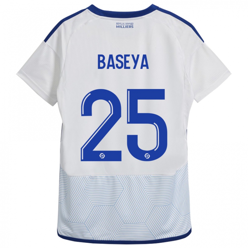 Kvinder Steven Baseya #25 Hvid Udebane Spillertrøjer 2023/24 Trøje T-Shirt