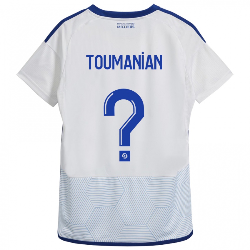 Kvinder Anthony Toumanian #0 Hvid Udebane Spillertrøjer 2023/24 Trøje T-Shirt