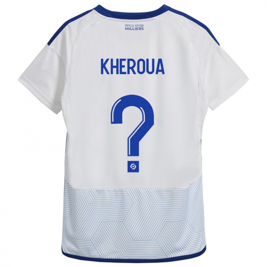 Kvinder Nail Kheroua #0 Hvid Udebane Spillertrøjer 2023/24 Trøje T-Shirt