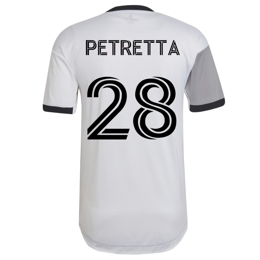 Kvinder Raoul Petretta #28 Hvid Udebane Spillertrøjer 2023/24 Trøje T-Shirt