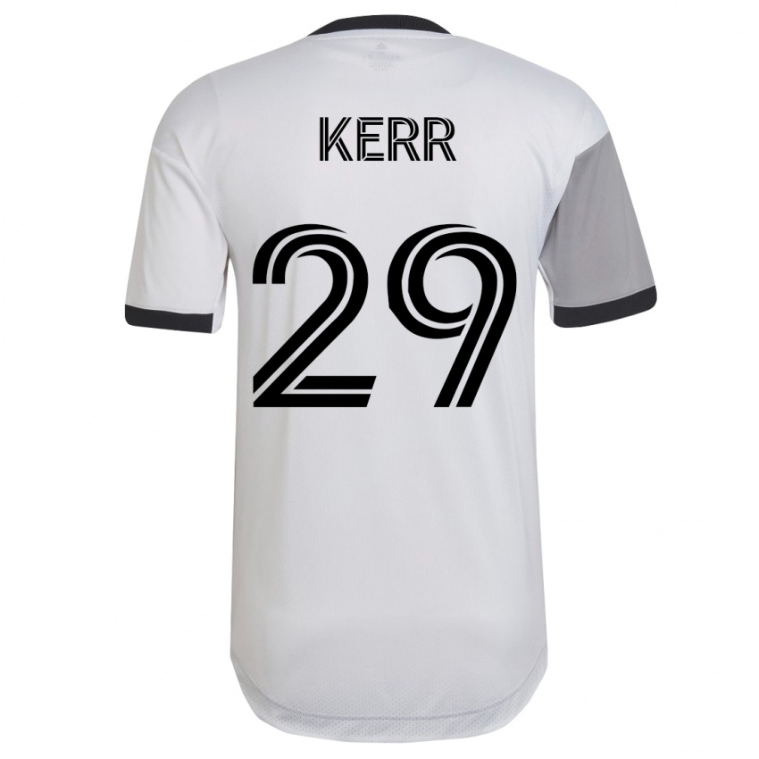 Kvinder Deandre Kerr #29 Hvid Udebane Spillertrøjer 2023/24 Trøje T-Shirt