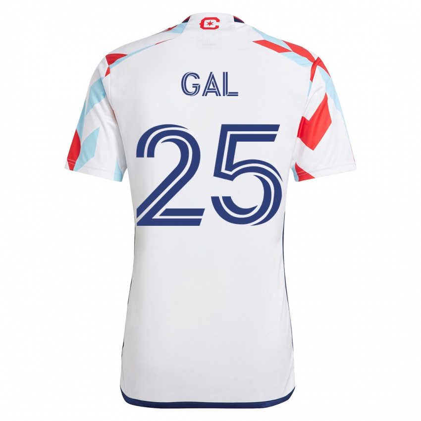 Kvinder Jeff Gal #25 Hvid Blå Udebane Spillertrøjer 2023/24 Trøje T-Shirt