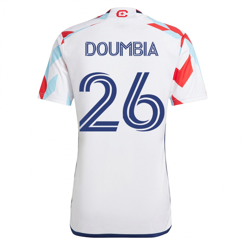 Kvinder Ousmane Doumbia #26 Hvid Blå Udebane Spillertrøjer 2023/24 Trøje T-Shirt