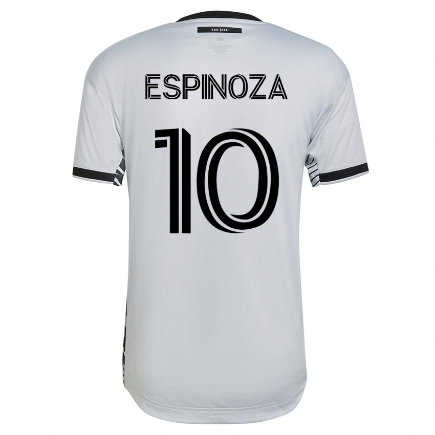 Kvinder Cristian Espinoza #10 Hvid Udebane Spillertrøjer 2023/24 Trøje T-Shirt