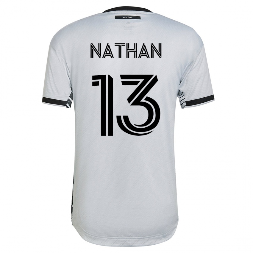Kvinder Nathan #13 Hvid Udebane Spillertrøjer 2023/24 Trøje T-Shirt