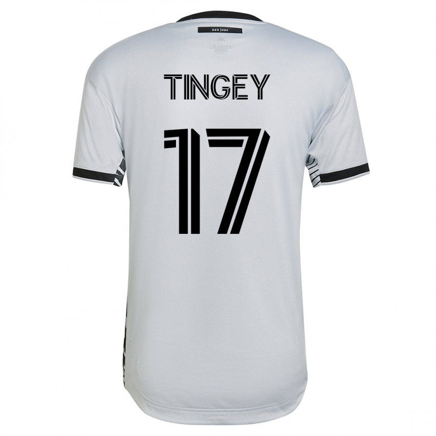 Kvinder Keegan Tingey #17 Hvid Udebane Spillertrøjer 2023/24 Trøje T-Shirt