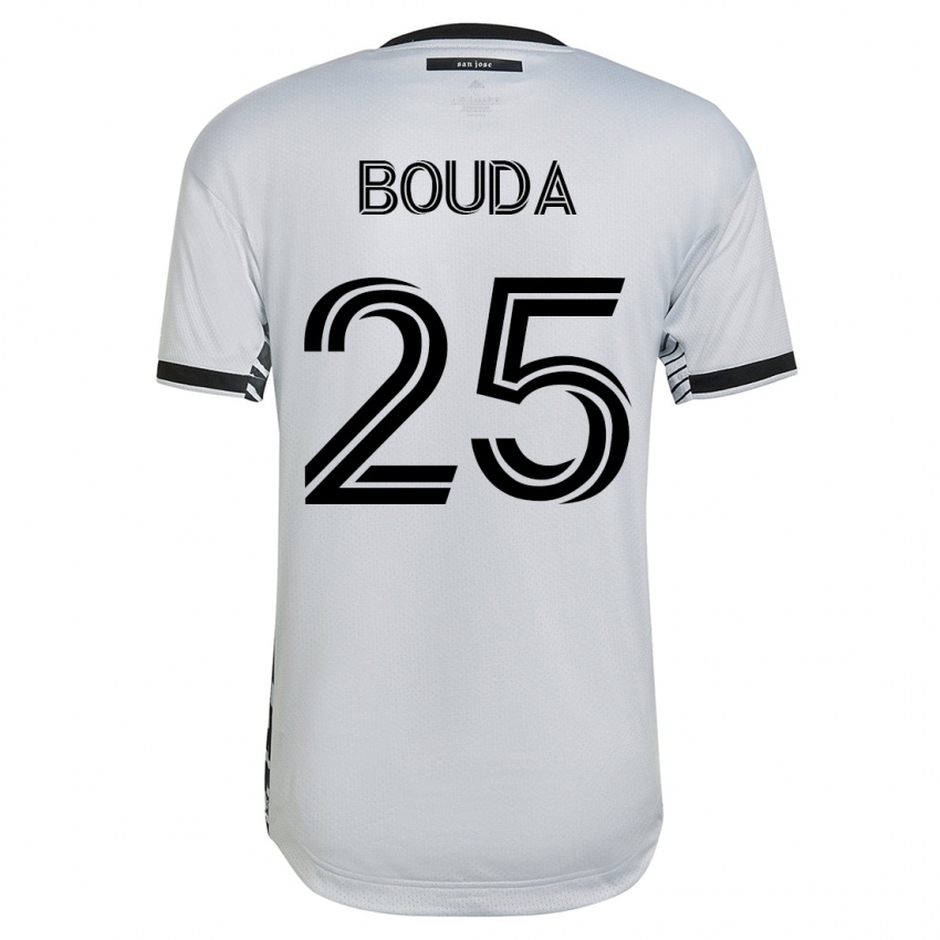 Kvinder Ousseni Bouda #25 Hvid Udebane Spillertrøjer 2023/24 Trøje T-Shirt