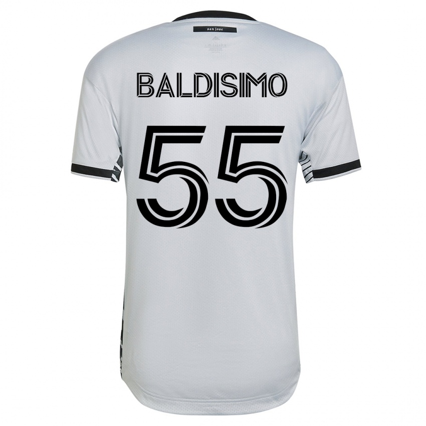 Kvinder Michael Baldisimo #55 Hvid Udebane Spillertrøjer 2023/24 Trøje T-Shirt