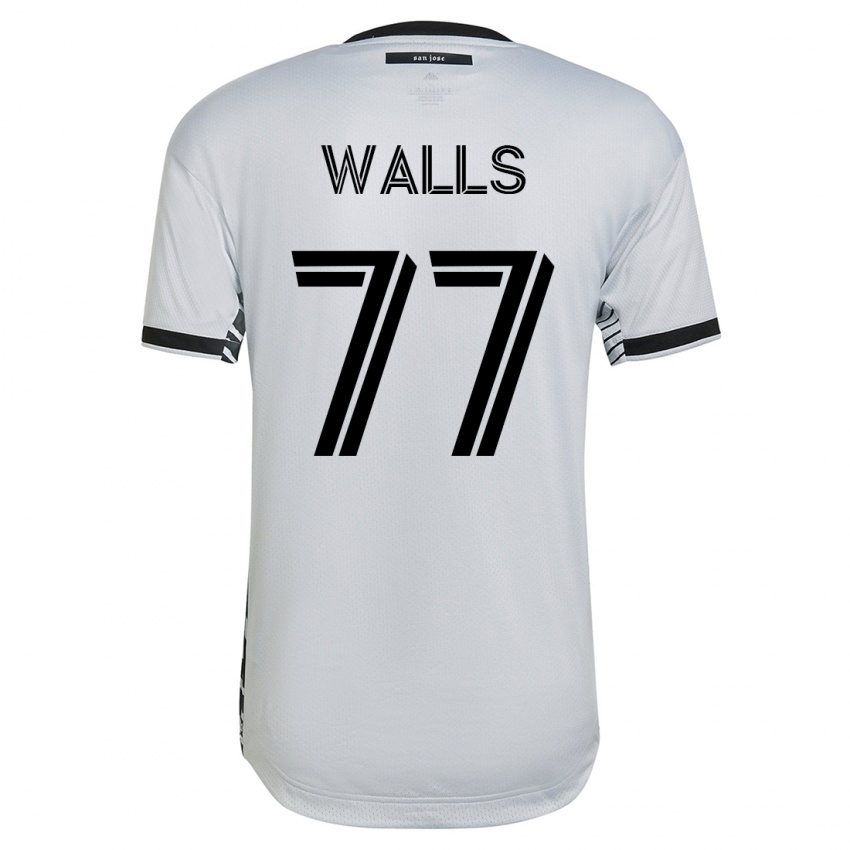 Kvinder Casey Walls #77 Hvid Udebane Spillertrøjer 2023/24 Trøje T-Shirt