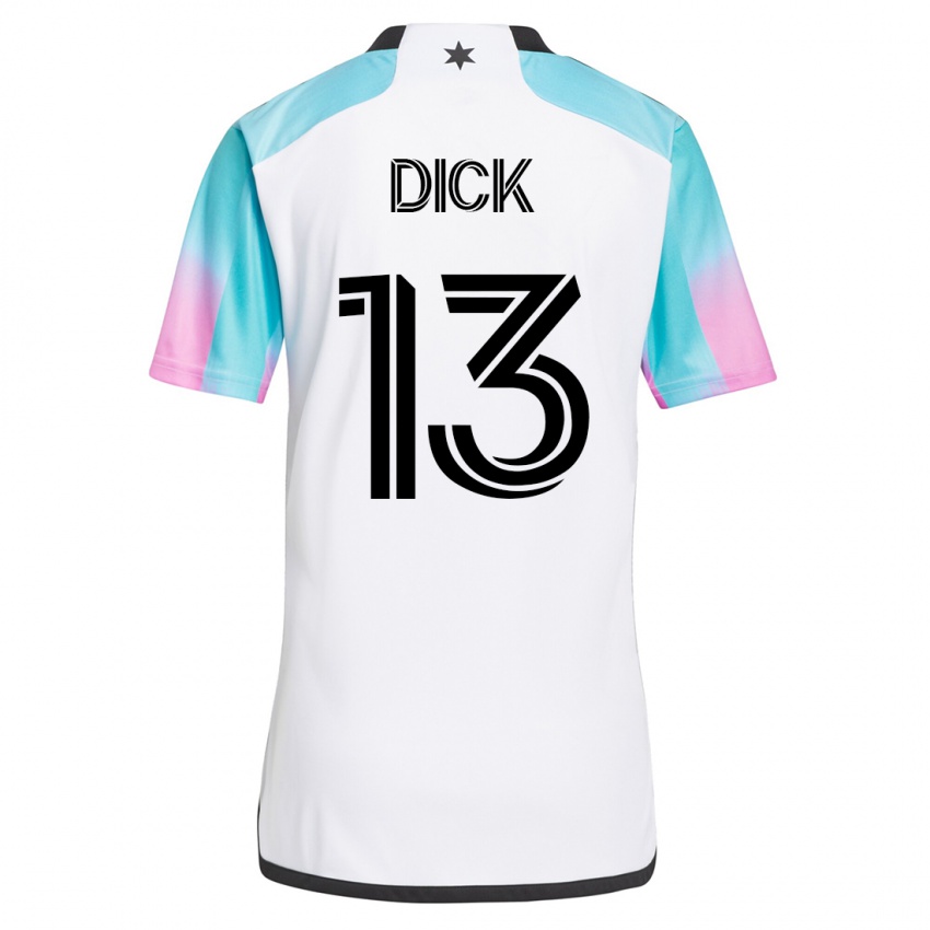 Kvinder Eric Dick #13 Hvid Udebane Spillertrøjer 2023/24 Trøje T-Shirt