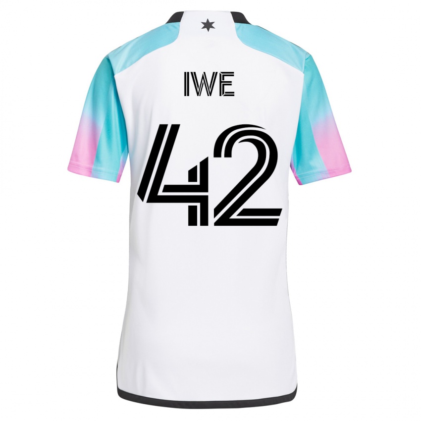Kvinder Emmanuel Iwe #42 Hvid Udebane Spillertrøjer 2023/24 Trøje T-Shirt