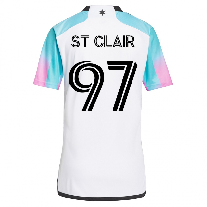 Kvinder Dayne St. Clair #97 Hvid Udebane Spillertrøjer 2023/24 Trøje T-Shirt