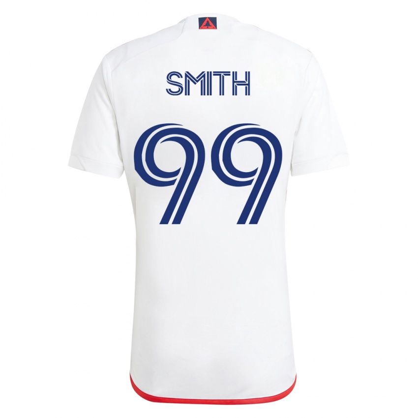 Kvinder Jordan Adebayo-Smith #99 Hvid Rød Udebane Spillertrøjer 2023/24 Trøje T-Shirt