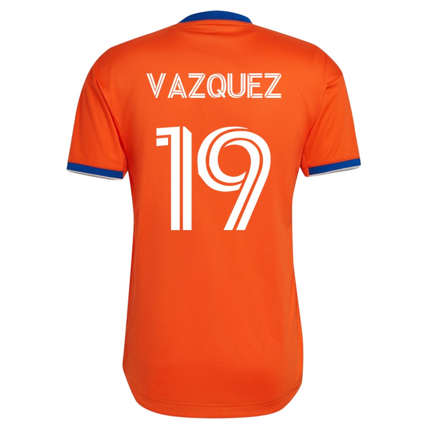 Kvinder Brandon Vazquez #19 Hvid Udebane Spillertrøjer 2023/24 Trøje T-Shirt