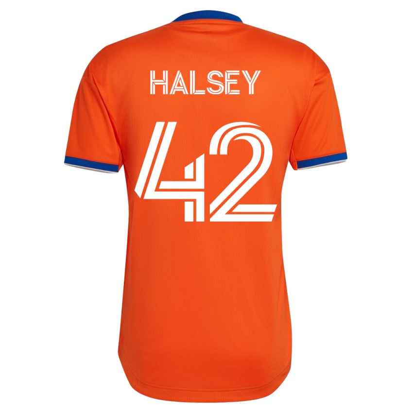Kvinder Bret Halsey #42 Hvid Udebane Spillertrøjer 2023/24 Trøje T-Shirt