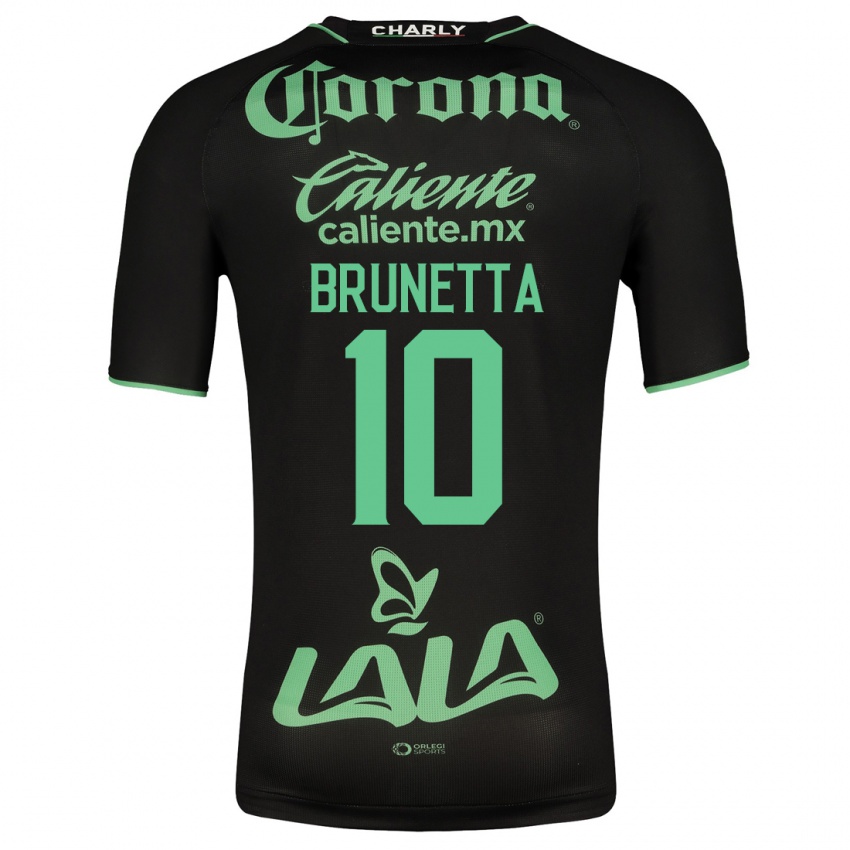 Kvinder Juan Brunetta #10 Sort Udebane Spillertrøjer 2023/24 Trøje T-Shirt