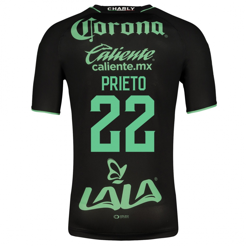 Kvinder Ronaldo Prieto #22 Sort Udebane Spillertrøjer 2023/24 Trøje T-Shirt