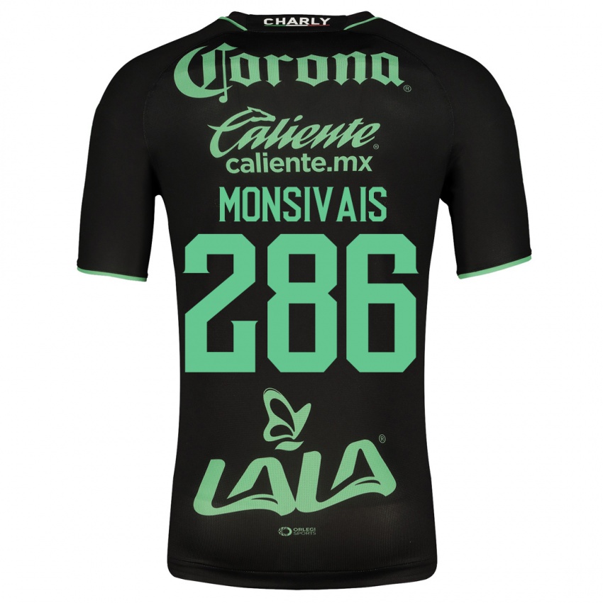 Kvinder Giovani Monsivais #286 Sort Udebane Spillertrøjer 2023/24 Trøje T-Shirt