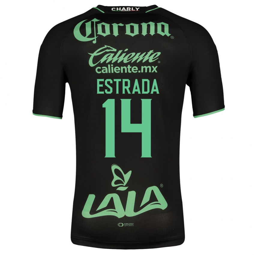 Kvinder Katia Estrada #14 Sort Udebane Spillertrøjer 2023/24 Trøje T-Shirt