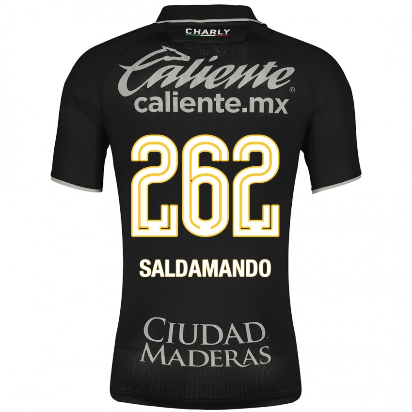 Kvinder José Saldamando #262 Sort Udebane Spillertrøjer 2023/24 Trøje T-Shirt