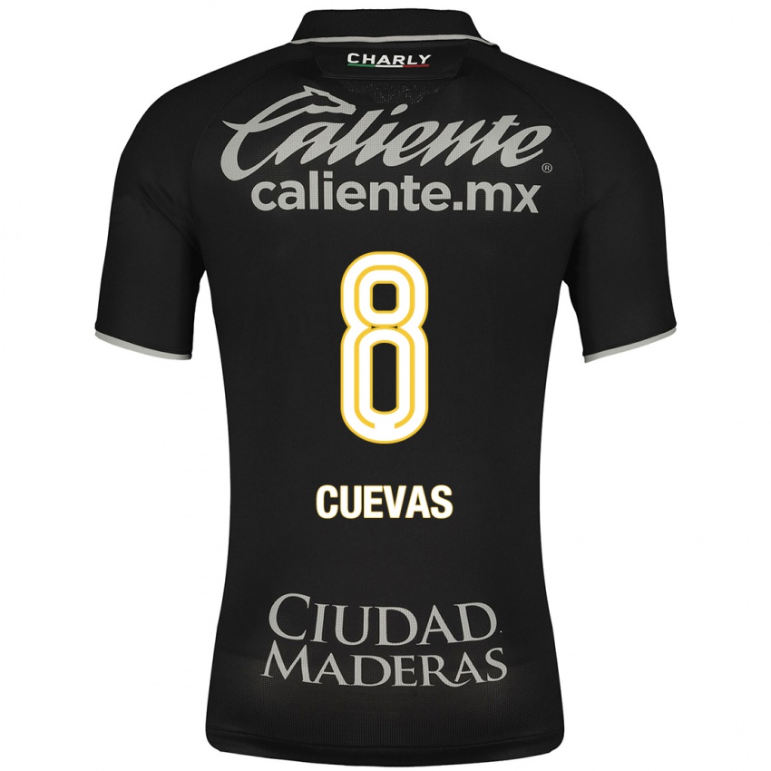 Kvinder Lucero Cuevas #8 Sort Udebane Spillertrøjer 2023/24 Trøje T-Shirt