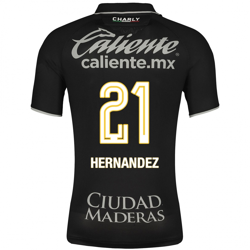Kvinder Alexa Hernández #21 Sort Udebane Spillertrøjer 2023/24 Trøje T-Shirt
