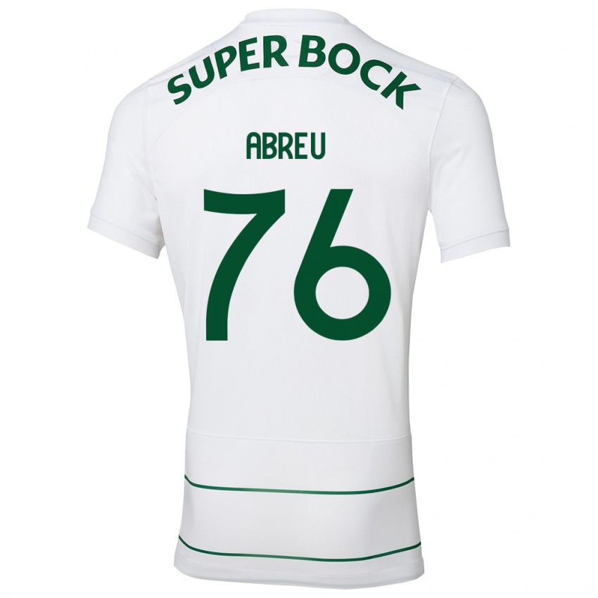 Kvinder Diogo Abreu #76 Hvid Udebane Spillertrøjer 2023/24 Trøje T-Shirt