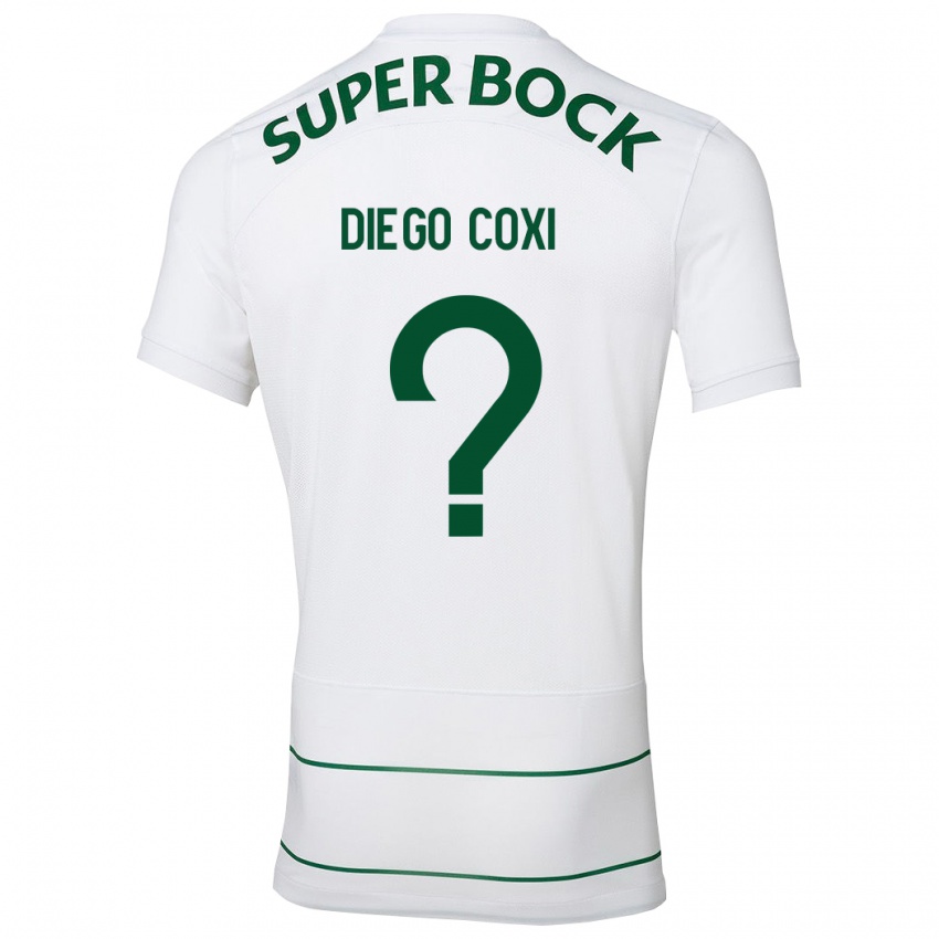 Kvinder Diego Coxi #0 Hvid Udebane Spillertrøjer 2023/24 Trøje T-Shirt