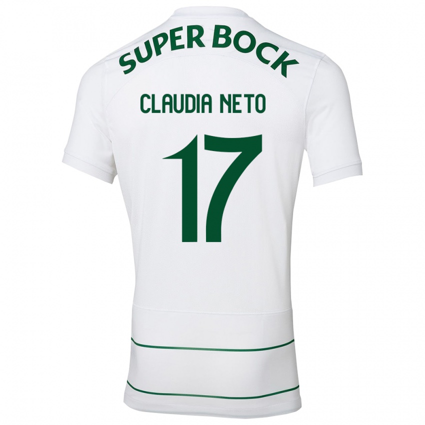 Kvinder Cláudia Teresa Pires Neto #17 Hvid Udebane Spillertrøjer 2023/24 Trøje T-Shirt