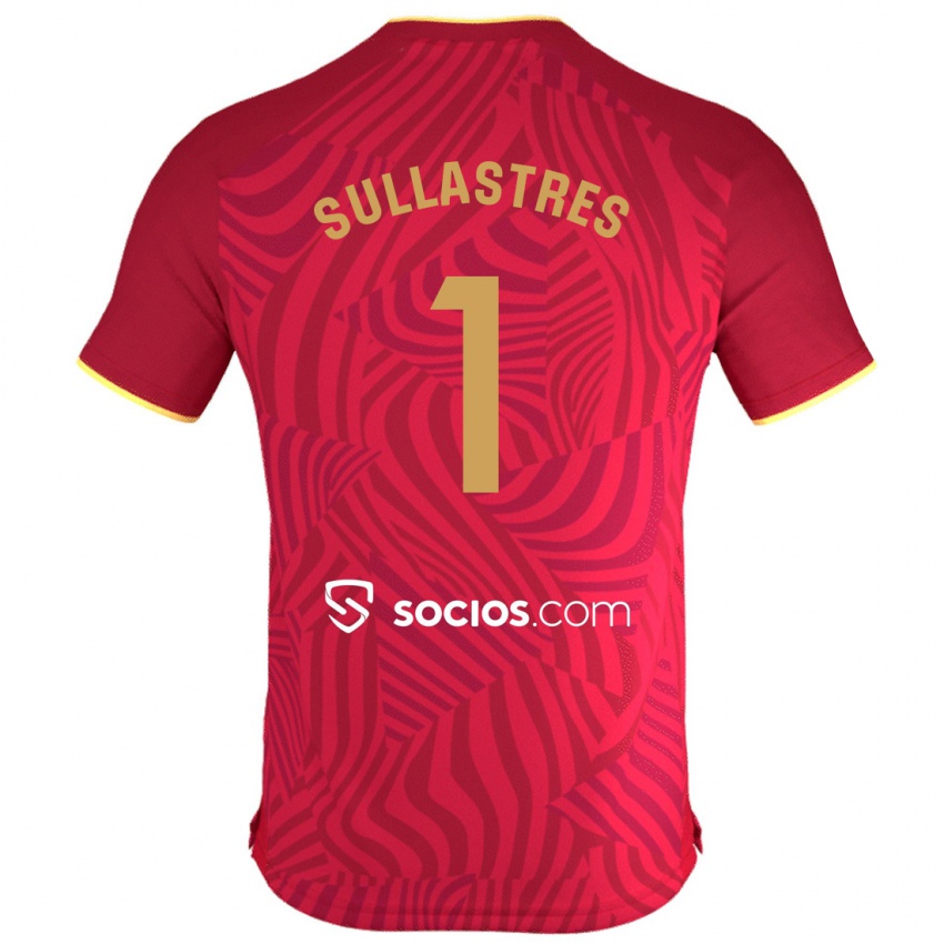 Kvinder Esther Sullastres Ayuso #1 Rød Udebane Spillertrøjer 2023/24 Trøje T-Shirt