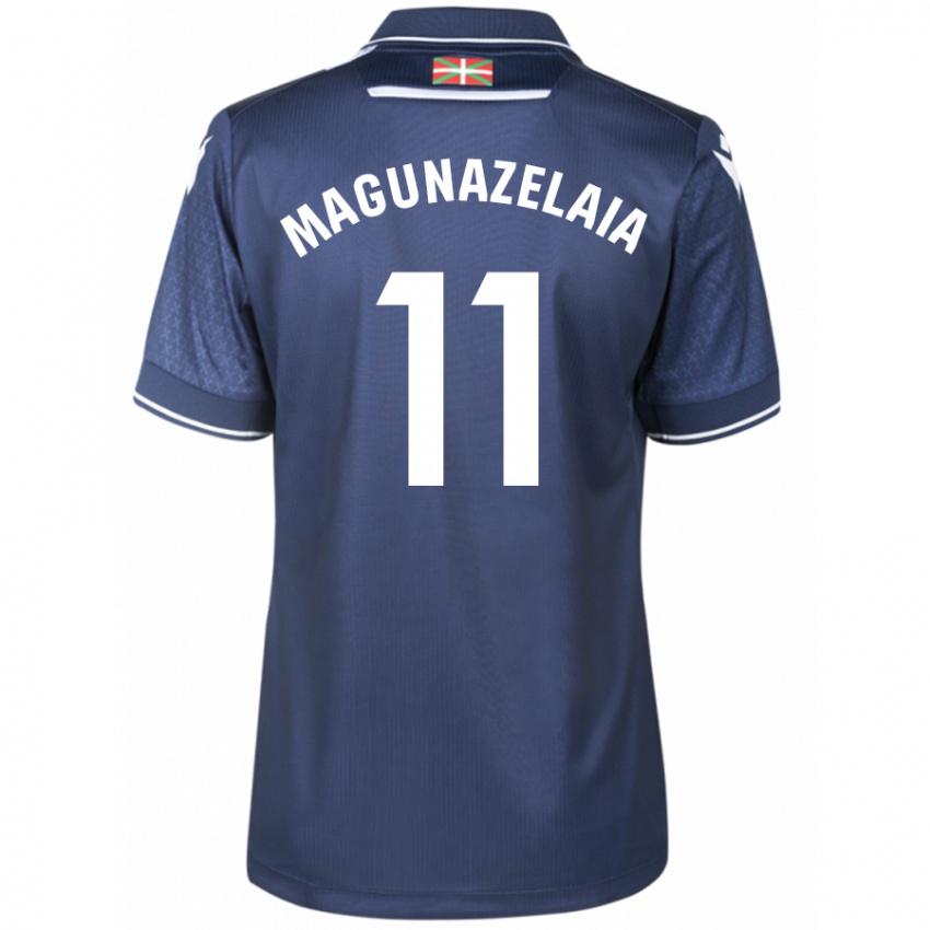 Kvinder Jon Magunazelaia #11 Flåde Udebane Spillertrøjer 2023/24 Trøje T-Shirt