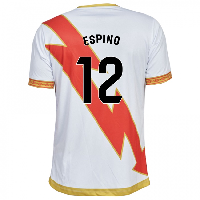 Børn Alfonso Espino #12 Hvid Hjemmebane Spillertrøjer 2023/24 Trøje T-Shirt
