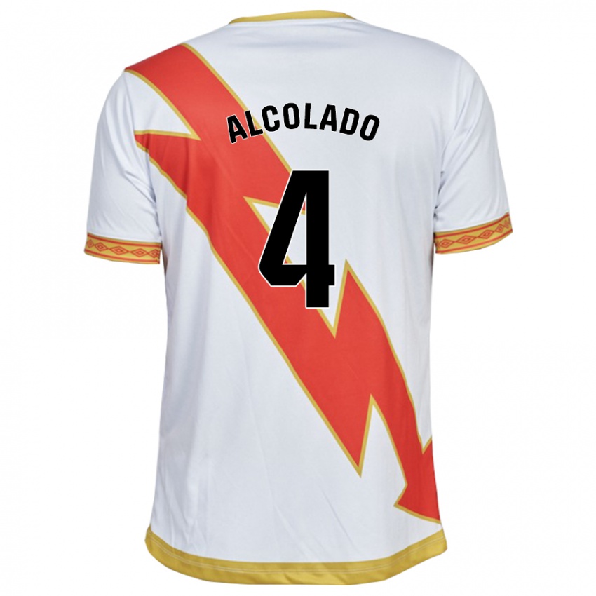 Børn Jaime Alcolado #4 Hvid Hjemmebane Spillertrøjer 2023/24 Trøje T-Shirt