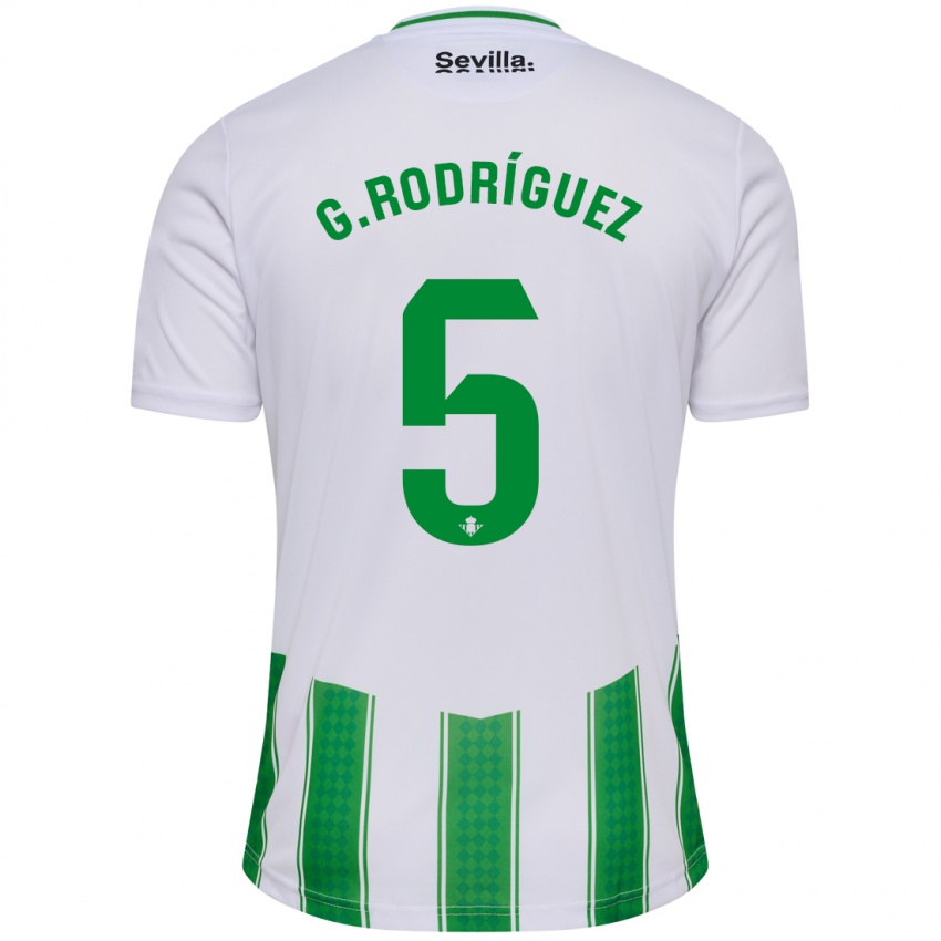 Børn Guido Rodríguez #5 Hvid Hjemmebane Spillertrøjer 2023/24 Trøje T-Shirt