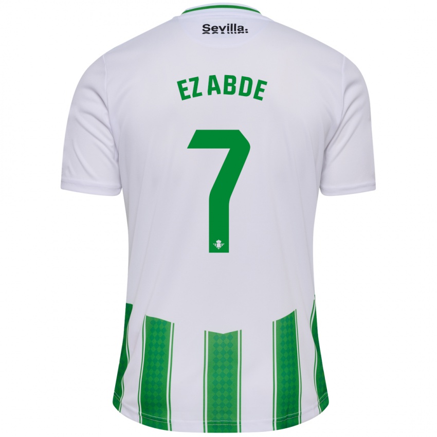 Børn Abde Ezzalzouli #7 Hvid Hjemmebane Spillertrøjer 2023/24 Trøje T-Shirt