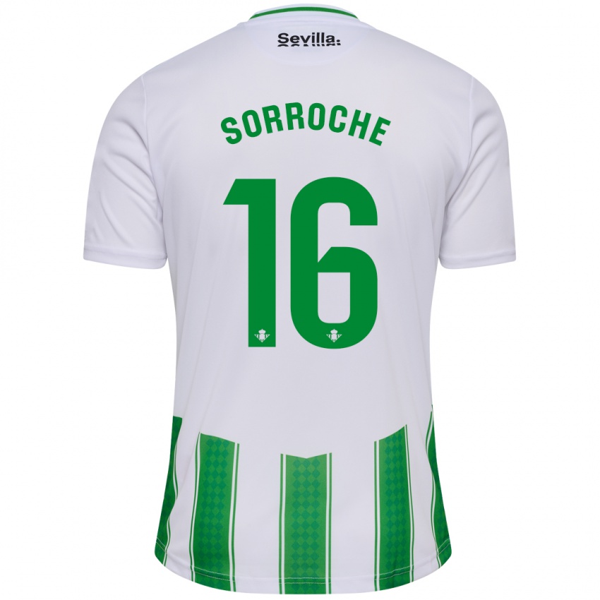 Børn Ginés Sorroche #16 Hvid Hjemmebane Spillertrøjer 2023/24 Trøje T-Shirt