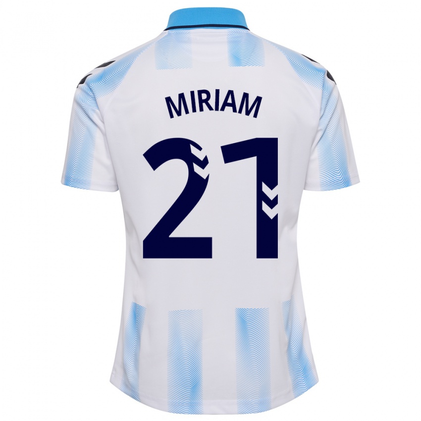 Børn Miriam #21 Hvid Blå Hjemmebane Spillertrøjer 2023/24 Trøje T-Shirt