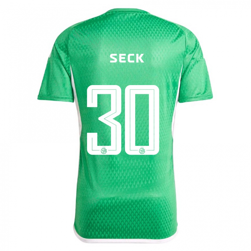 Børn Abdoulaye Seck #30 Hvid Blå Hjemmebane Spillertrøjer 2023/24 Trøje T-Shirt