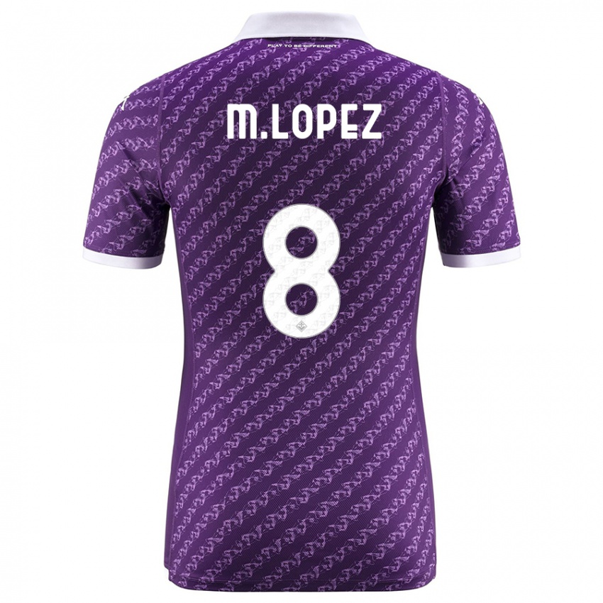 Børn Maxime López #8 Viol Hjemmebane Spillertrøjer 2023/24 Trøje T-Shirt
