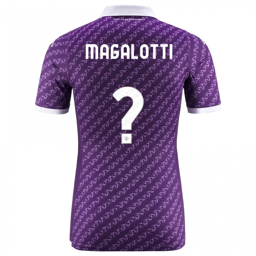 Børn Mattia Magalotti #0 Viol Hjemmebane Spillertrøjer 2023/24 Trøje T-Shirt