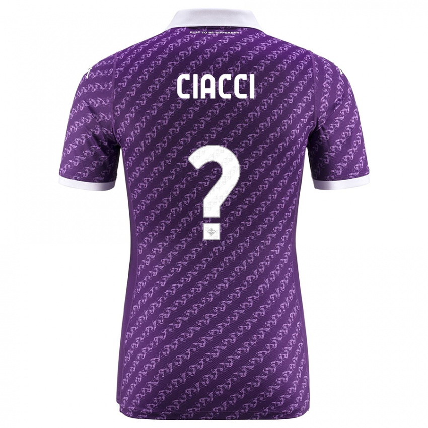 Børn Niccolò Ciacci #0 Viol Hjemmebane Spillertrøjer 2023/24 Trøje T-Shirt