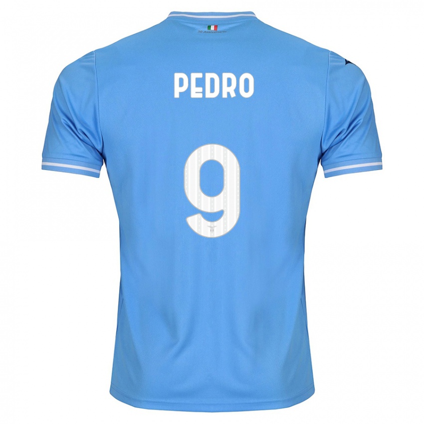 Børn Pedro #9 Blå Hjemmebane Spillertrøjer 2023/24 Trøje T-Shirt