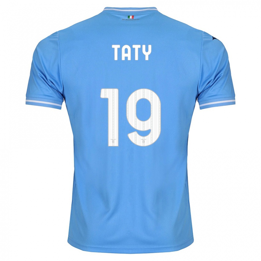 Børn Taty Castellanos #19 Blå Hjemmebane Spillertrøjer 2023/24 Trøje T-Shirt