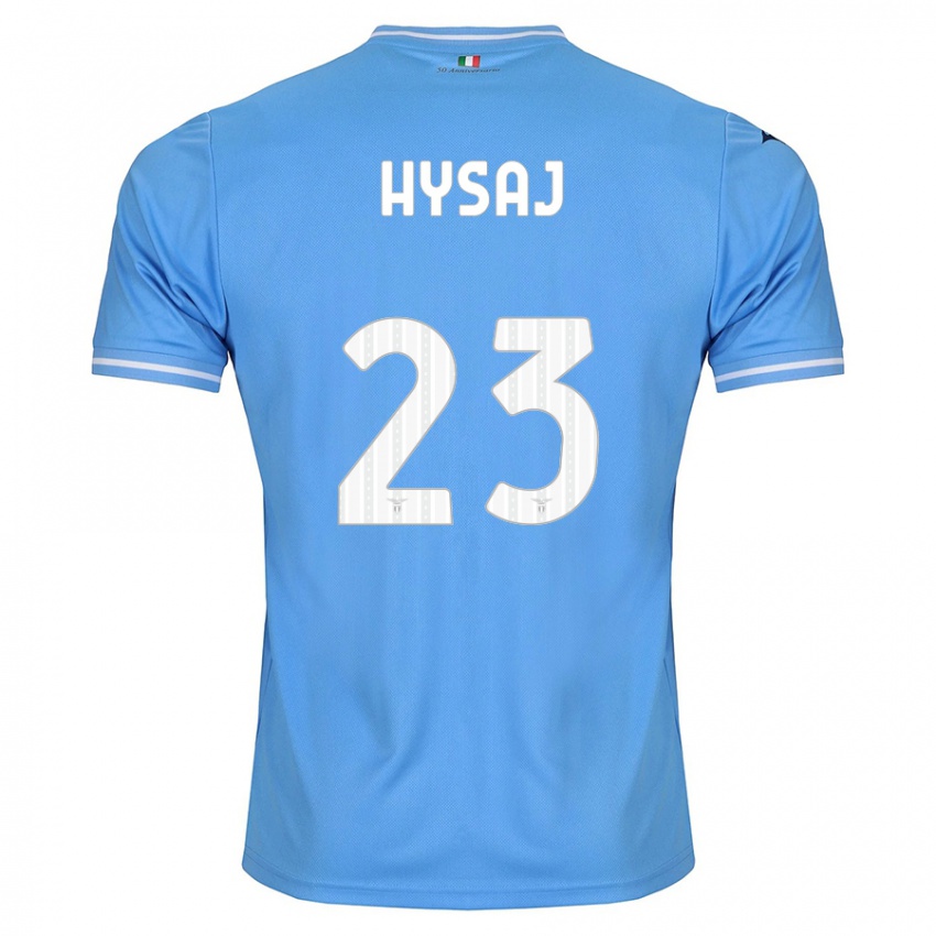 Børn Elseid Hysaj #23 Blå Hjemmebane Spillertrøjer 2023/24 Trøje T-Shirt