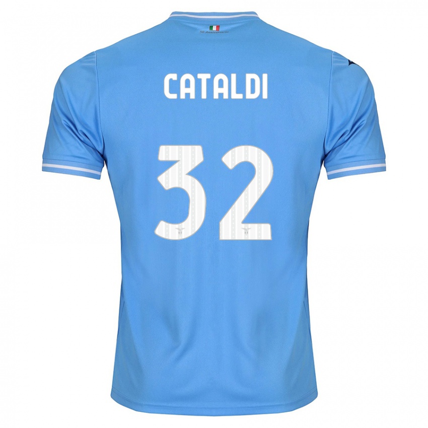 Børn Danilo Cataldi #32 Blå Hjemmebane Spillertrøjer 2023/24 Trøje T-Shirt